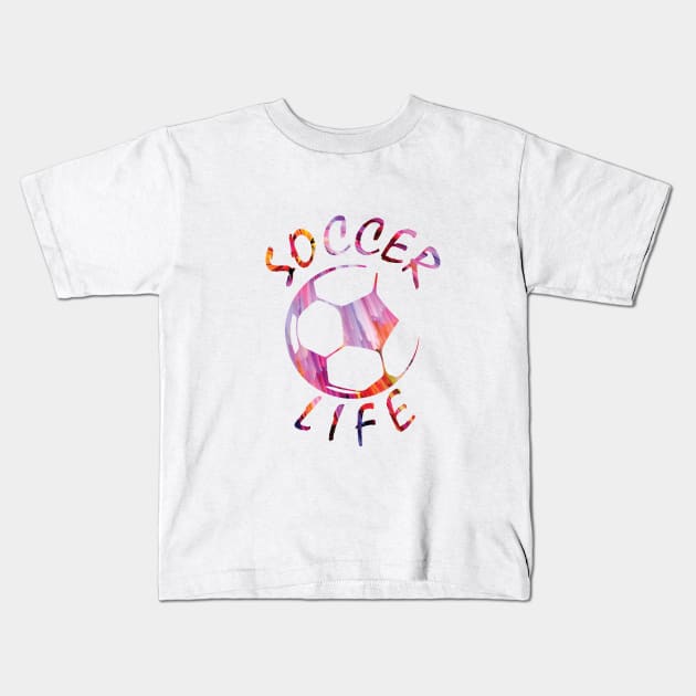 Soccer life teeshirt design Kids T-Shirt by cusptees